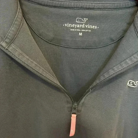 Vineyard Vines Women’s Quarter Zip Pullover Blue with Whale Patch M - Picture 5 of 7